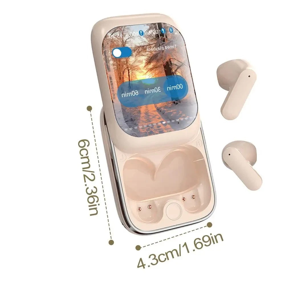 Bluetooth Earbuds – Touch Screen Slider Smart Display