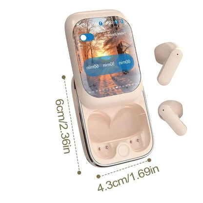 Bluetooth Earbuds – Touch Screen Slider Smart Display